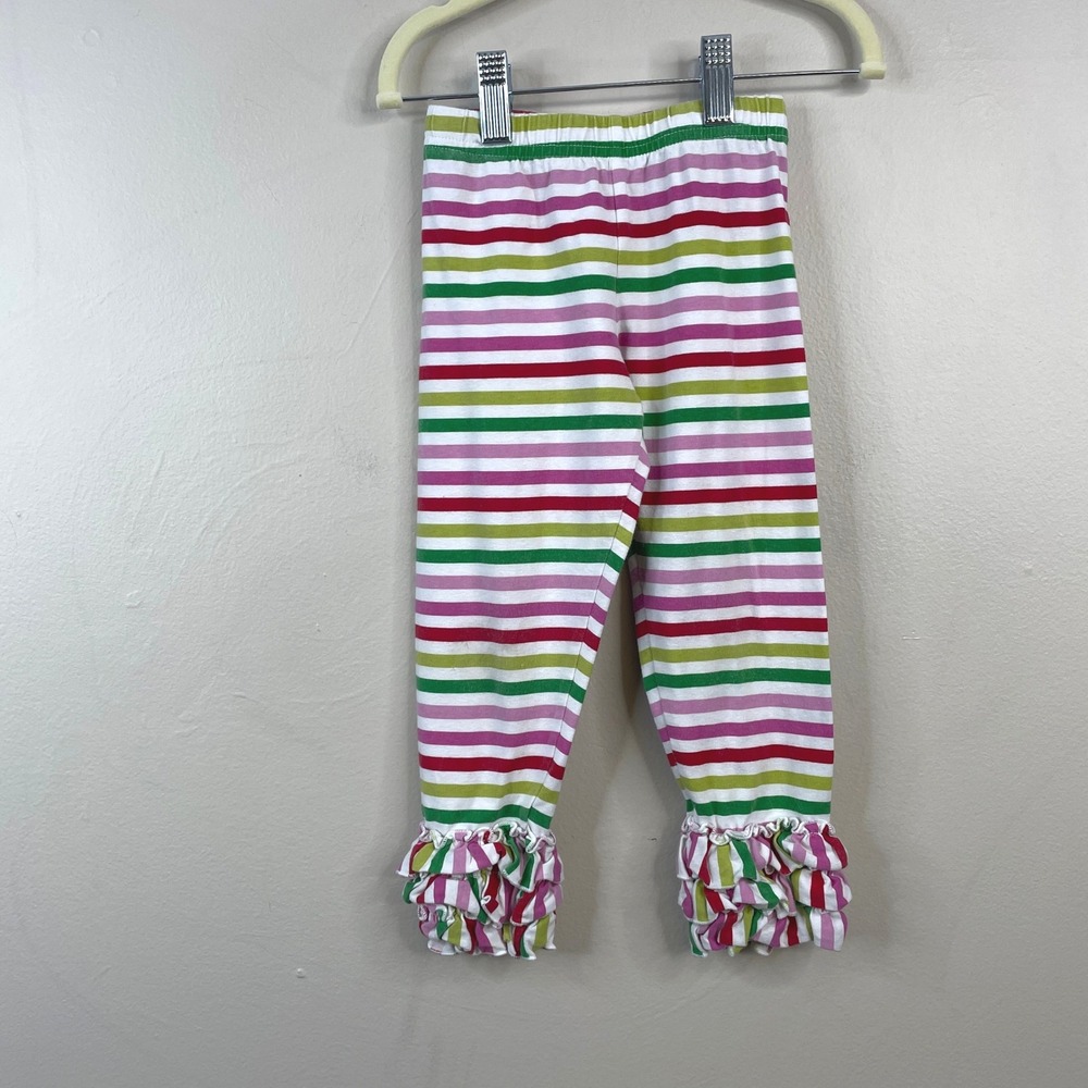 Vintage 90s Kelly's Kids Holiday Ruffle Leggings Girls 3 Christmas Party Pull On